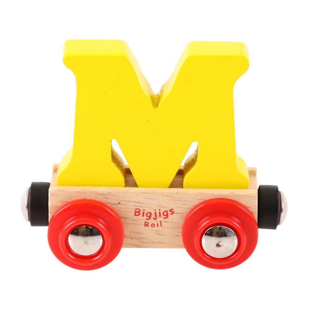 Bigjigs Rail Rail Name Letter M (Yellow)