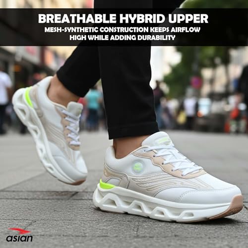 Image of ASIAN Powerkick-23 Men's Sports Shoes | Air Bubble Sole Running Sneakers for Training, Gym Lightweight Performance with Energy Return Grip & Breathable Design