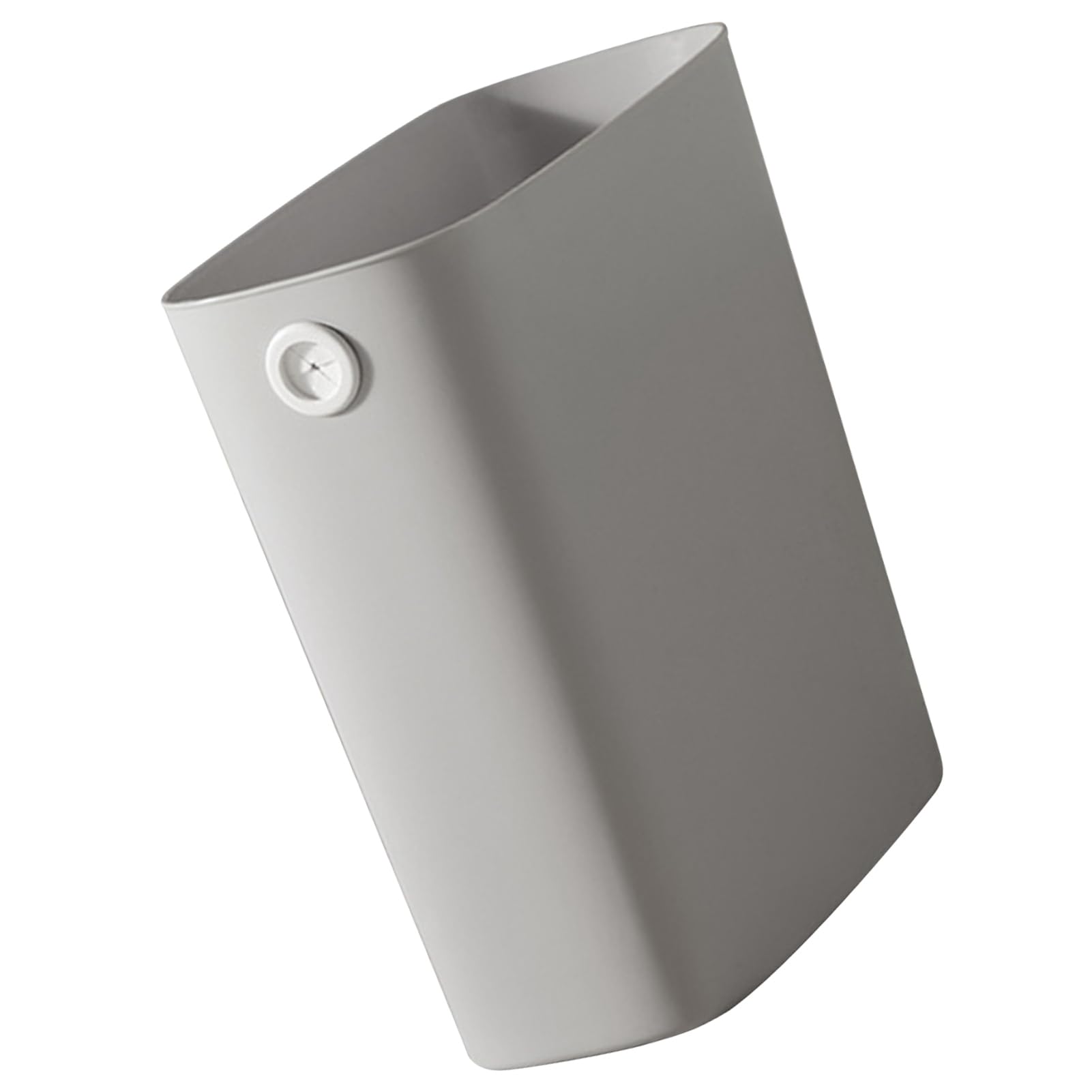 Haofy Cestino per Rifiuti in Plastica, Pattumiera Sottile con Coperchio Aperto per Ufficio Domestico, 11x10,6x5,1 (Grigio caldo)