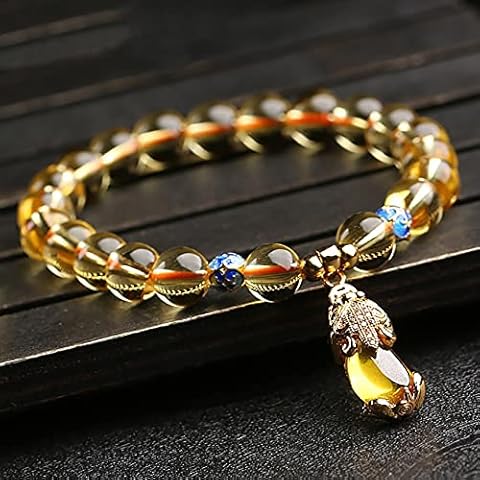 Pulsera Citrino Natural Feng Shui Pixiu 8mm Cover