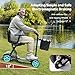 WheelWavi Portable Electric Scooter for Adults and Seniors - Lightweight Folding Mobility Scooter, 47lbs with Removable 24V 270W Lithium Battery, Storage Basket & Charger (Black)
