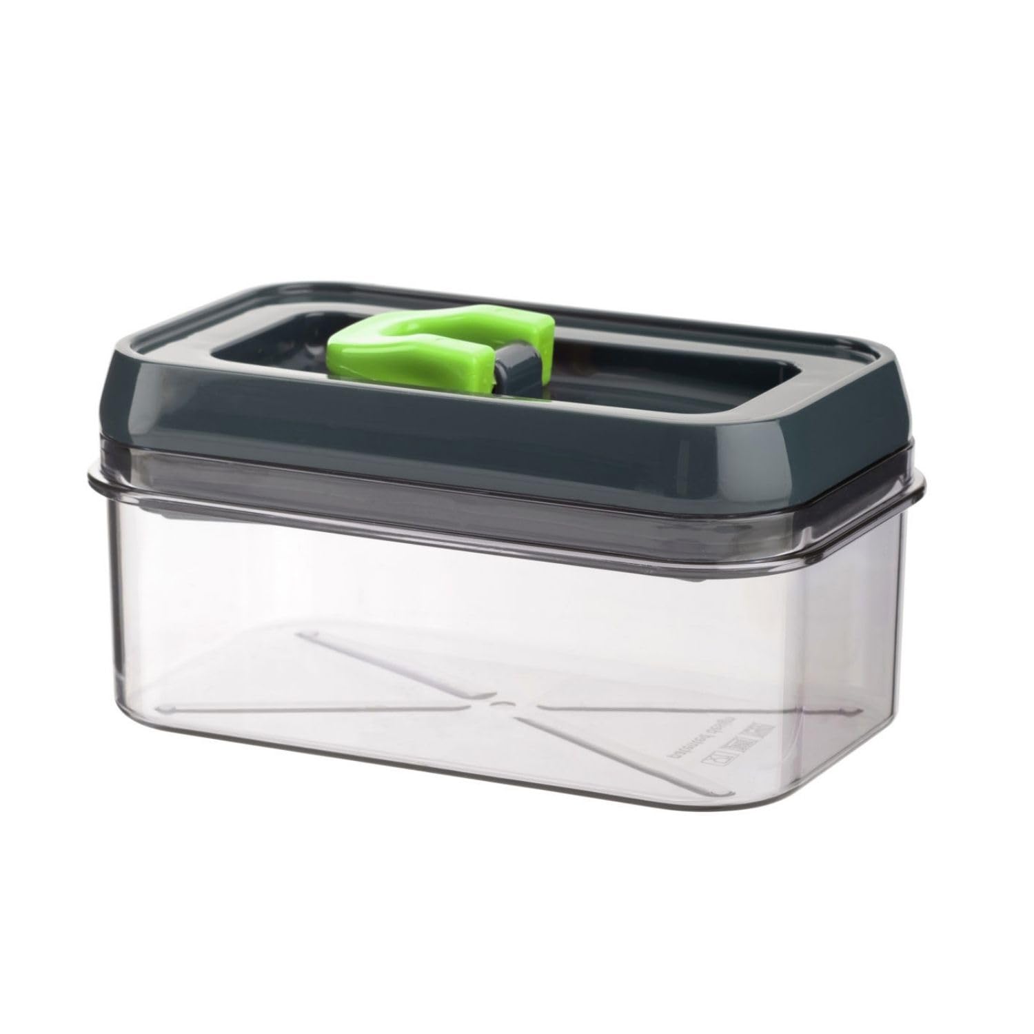 Homeshopa.com Green Homeshopa Airtight Food Storage Containers, Kitchen & Pantry Organisation, Clear Plastic Canisters With Durable Click Seal Lid, Ideal For Pasta Cereal, Flour & Sugar (1, 600Ml)
