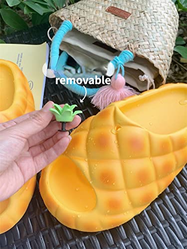 CEINOM Kawaii Pineapple Slippers for Women Pillow Cloud Slides indoor Outdoor Bathroom Shower Shoes Home Cute House Slippers3