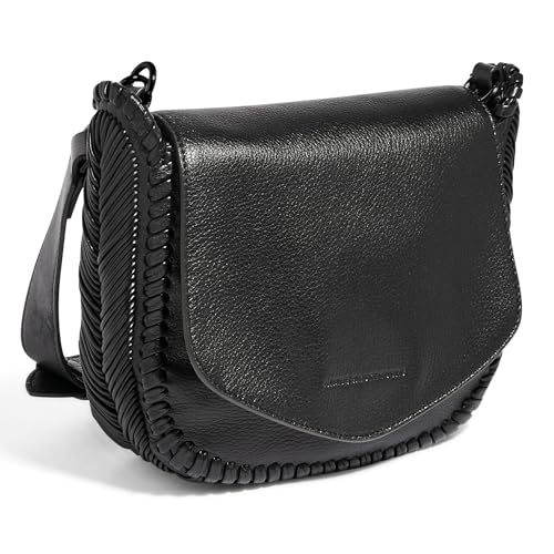 Image of Aimee Kestenberg All For Love Saddle Crossbody Bag for Women - Leather Crossbody Purse - Adjustable & Removable Strap