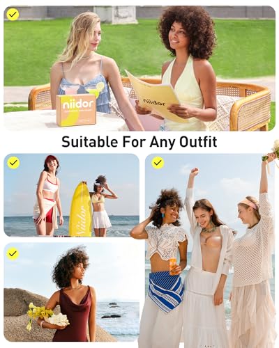 Image of Niidor Adhesive Bra Strapless Ultra Sticky Invisible Push up Silicone Bra Multiple Colors Sizes Reusable for Backless Dress