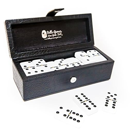 Flushing Meadows Double Six White Professional Jumbo Size Tournament Dominoes Set with Spinners