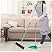 Outanaya Heavy Duty Cleaning Broom Long Handle Soft Bristles for Easy Dust and Hair Removal for Home and Office Floor Cleaning Reusable and Convenient Storage Design