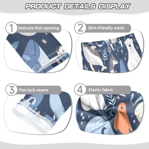Toddler Girls Leggings Printed Yoga Pants Leggings Bear Seal Penguin Whale Fish for Kids3