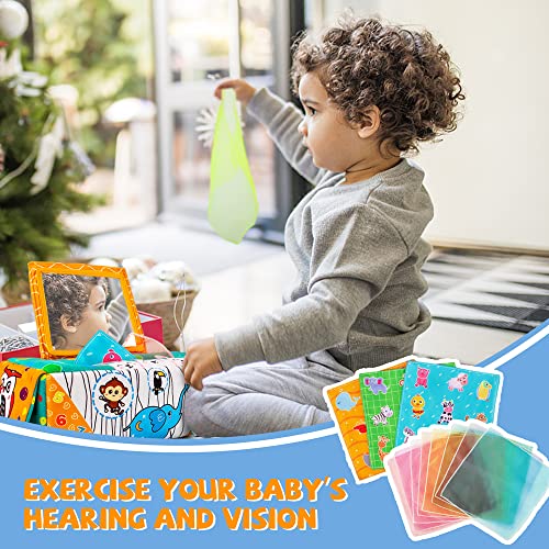 Teytoy Baby Tissue Box Toy, Montessori Tissue Box Sensory Toy With Tummy Time Mirror Toy For Infant Newborn Toddlers High Contrast Sensory Toys For Boys Girls Early Learning Toys Baby Gifts #TOP2