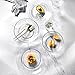 WUWEOT 8 Pack Glass Dessert Plates, 7.5