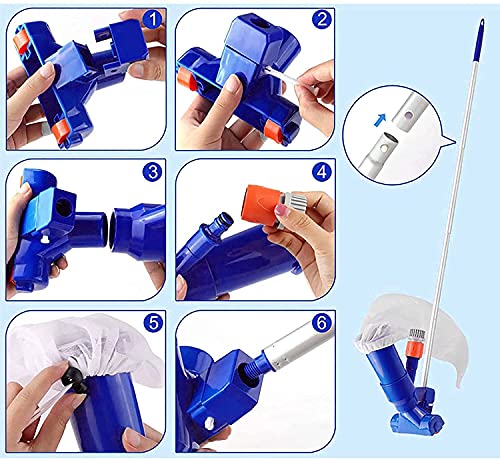 EFEG Portable Swimming Pool Fountain Vacuum Brush Cleaner, Cleaning Tool with Universal Fit Handle-Can be Attached to… - Image 6