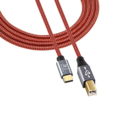 USB C Printer Cable PW-CAA USB 2.0 Type C to USB B Printer Scanner Cable for MacBook Pro USB C MIDI Cable for MIDI Controller Electric Keyboard-9.8FT/3M