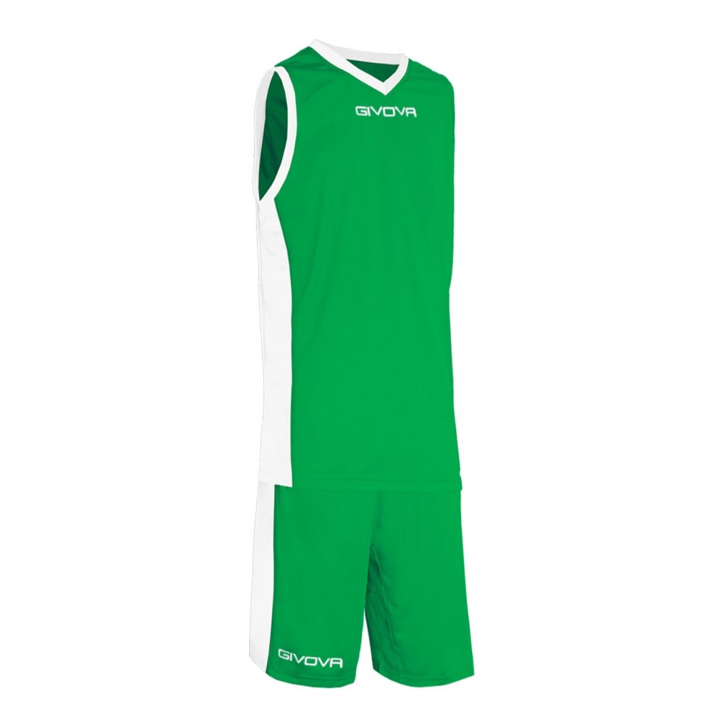 givova Power Kit Basketball, Men's, Power, Multicolore (Verde/Bianco), 3XS