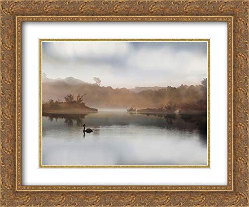 Rega, S. 24x20 Gold Ornate Frame and Double Matted Museum Art Print Titled Morning on the River