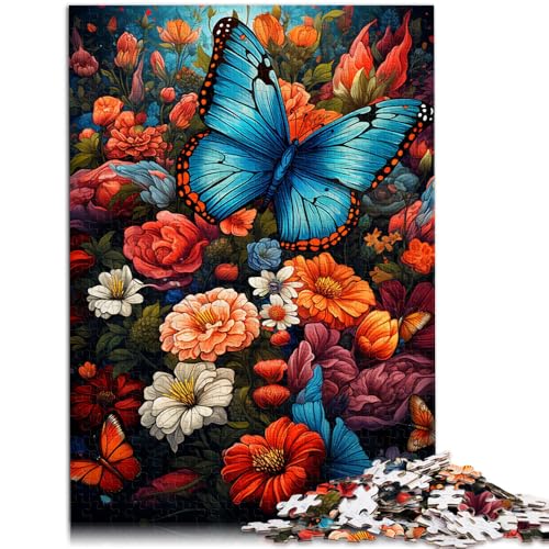 Rompecabezas de flores y mariposas para adultos, 1000 piezas, rompecabezas de 10,27 x 14,96 en rompecabezas de cartón para adultos y niños, juego educativo para niños y adultos