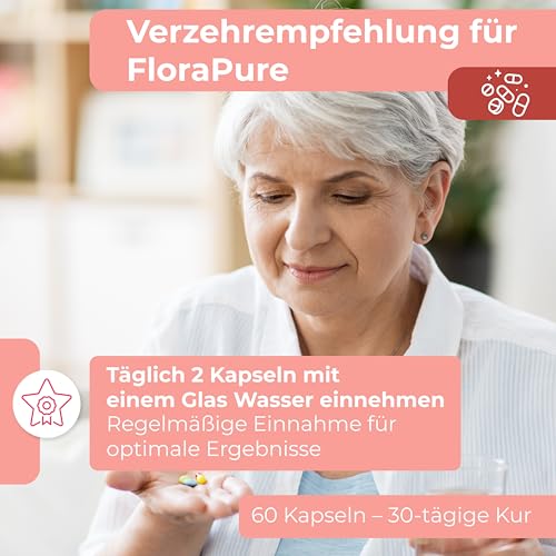 FloraPure von NutriSolution: - Unterstützung der Harnwege – Natürliche Kombination aus Cranberry, D-Mannose und Pilosella – Fördert das Wohlbefinden der Blase und der Harnwege – 60 Kapseln (1)