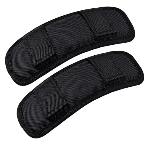 Soft Shoulder Strap Pad, Breathable & Removable Backpack Strap Pads for Bag Strap（2PCS-Black）