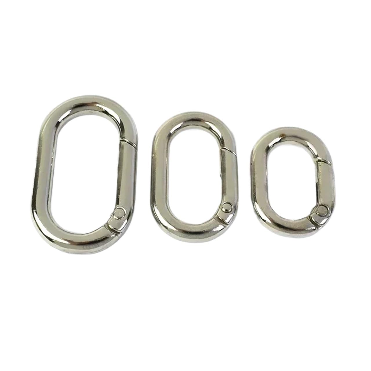 PVUVTNAHW 5Pcs O Ring Spring Openable Metal Buckle Snap Clasp Clip Carabiner Hook Keyring Connect Trigger Clamp(Silver,20mm)
