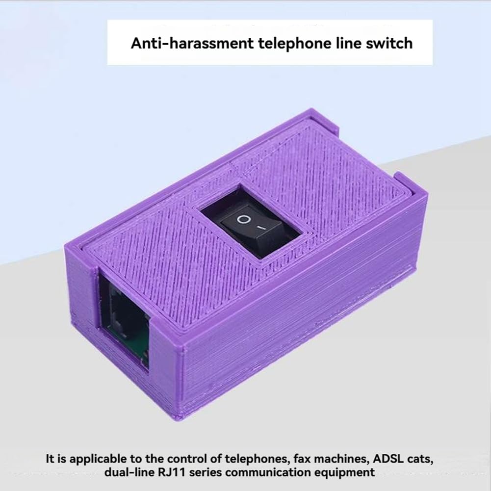 Clip Adaptateur RJ11 pour Téléphone/Fax/Ligne ADSL avec Interrupteur Marche/Arrêt et Contrôleur Anti-Harcèlement