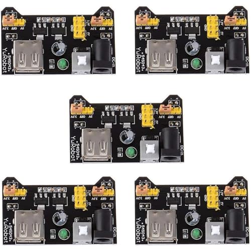 10x TP4056 Type-C 5V 1A Lithium Charger + 5X MB102 3.3V/5V Power Module with Dual Protection, DC/USB Input3