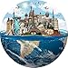 1000 Pezzi Rotonda Puzzle,Rotonda Puzzle Adulti,Puzzle Classico,Puzzle Educativo per Adulti,Regali educativi per Bambini,
