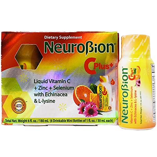 Neurobion C Plus Vitamin C Liquid - Orange Flavor Liquid Supplement with Lemon Bioflavonoids, Antioxidant 6 Servings 1oz - 6 fl oz Total