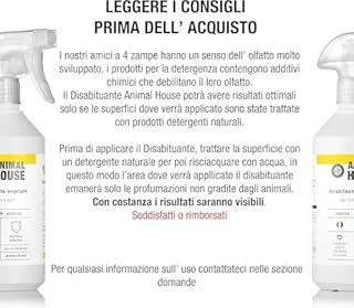 Animal House Disabituante 500ml Cani e Gatti Made in Italy per Esterno ed Interno, Formula vegetale, antiodore, antiallergica, Cruelty Free (1)