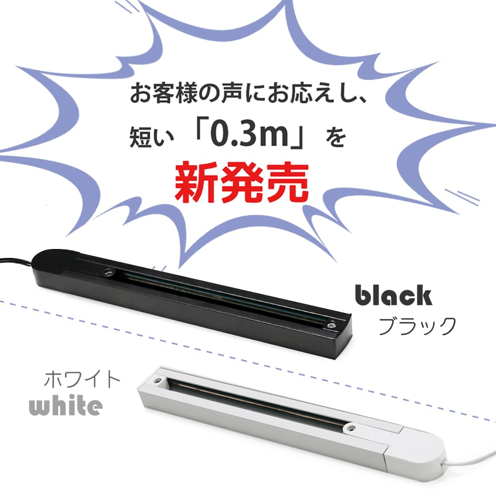 Amazon.co.jp : ダクトレール ライティングレール コンセント 0.3m