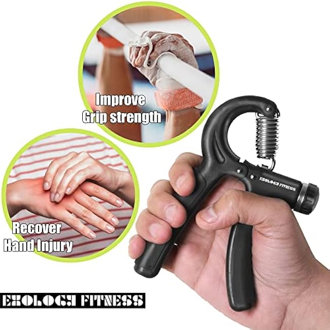 5-60 kg Grip Strengthener Exerciser ¨C Adjustable Hand Grips Strengthener with Stainless Steel Spring for Strong Wrists, Fingers, Forearm, Hands