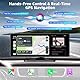 10.26 Zoll Wireless Carplay Android Auto Display, Tragbares Autoradios mit 4K Dashcam+1080P Rückfahrkamera, Siri/Google Assistant, GPS Navigation, Bluetooth, Mirror Link, FM, 64G TF für All Vehicles