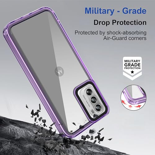 Image of Zapcase Back Case Cover for Motorola Moto G52 5G | Compatible for Motorola Moto G52 5G Back Cover | Case Cover with Camera Protection | (TPU + PC | Translucent Purple)