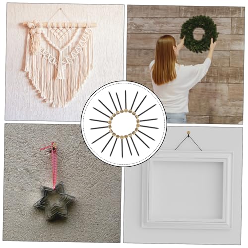 Image of KICHOUSE 20Pcs Decorative Copper Nails for Wall Mounting Stylish Frame Nails for Pictures and Artwork Reliable and Strong Picture Hanging Hardware for Decor