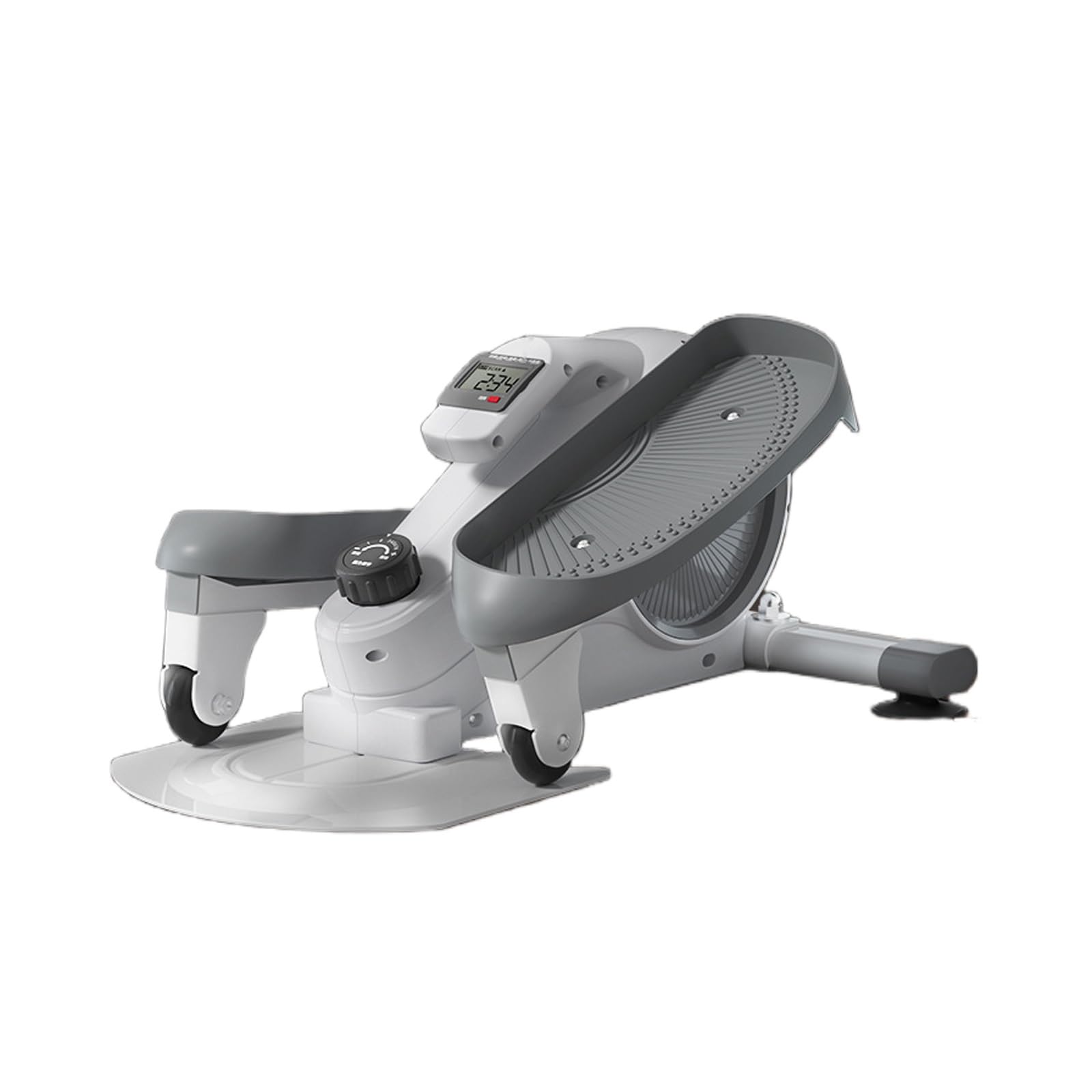 Pedaliera ellittica da seduta sotto la scrivania, 8 livelli di resistenza, display a LED, silenziosissimo - da adulto a anziano, mini macchine ellittiche for uso domestico (Grey : White)