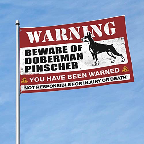 Drapeaux de voiture pour chambre Doberman Pinscher grand format 152x244 cm