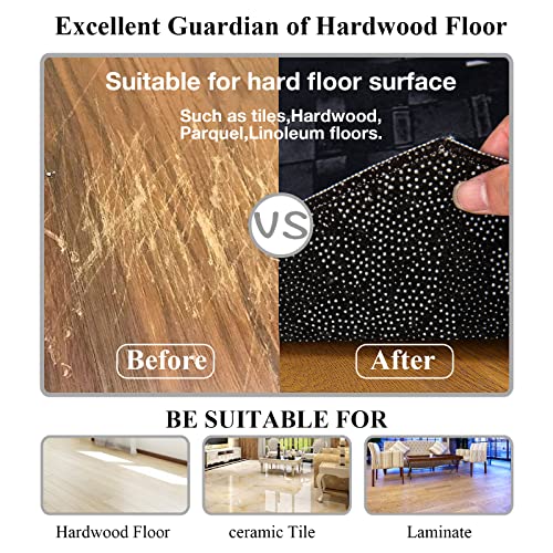 Gtacota Office Chair Mat Gaming Chair Mat For Hardwood Floor Noise Cancelling Gaming Chair Mat Office Chair Octagon Carpeted Mat (Black-2) #TOP1