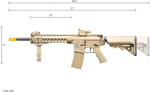Miniatura 9 de Lancer Tactical Gen 2 M4 Carbine LT-19 Airsoft Rifle with Red Dot & Grip High FPS Package Combo - Includes 9.6v Nimh Battery, Charger, and 1000