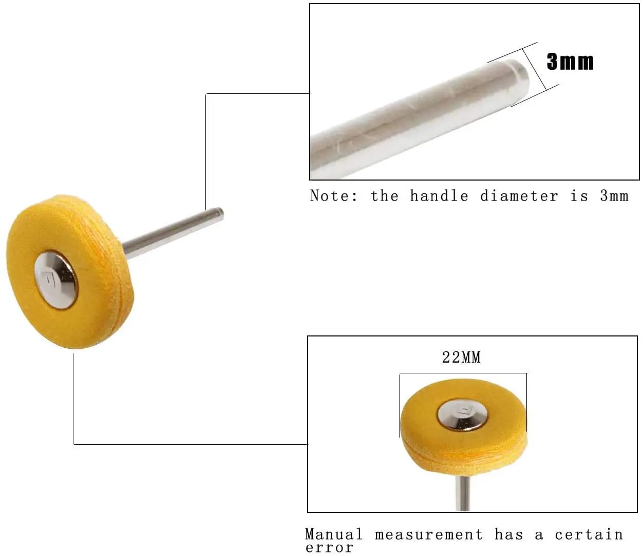 40 Pcs 3 MM Mandrel Polishing Wheel Set Cotton Little Buff Wheel for Rotary Drill Tool Accessories Watch Jewelry Polish Kit