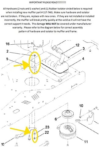 Amazon Com Tor 117 7461 Kit Toro Timecutter Z Muffler 112 4024 Z4200 Z5000 108 7829 Lawn Mower Mufflers Patio Lawn Garden