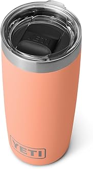 YETI Rambler 10 oz Tumbler, Stainless Steel, Vacuum Insulated with MagSlider Lid, Lowcountry Peach
