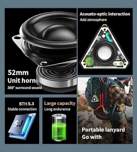 Image of V2 5W Wireless Bluetooth Mini Speaker with Loud Sound & Punchy Bass, 52mm Driver with 360 Surround, BT V5.3 Quick Connect, Transparent Design, with Inbuilt MIC for Call Function (Orange)