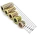 LQ Industrial 25pcs 5/16-18x1 Inch Furniture Screw-in Nut Zinc Alloy Bolt Fastener Connector Hex Socket Drive Threaded Insert Nuts for Wood Furniture 25mm