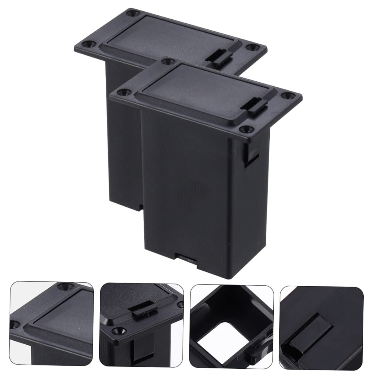 CIMAXIC Replacement Guitar Battery Compartment 9v Guitar Battery Case Bass Guitar Battery c