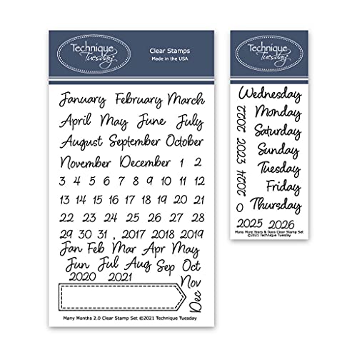 Many Months 2.0 Clear Stamps | Clear Rubber Stamps | Photopolymer Stamps | Card Making Supplies | Scrapbooking Stamps