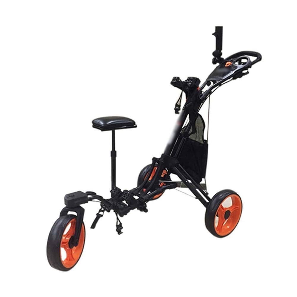 Buy BZLLW Golf Push Cart,3 Wheel Folding Steel Pull Cart/Trolley with