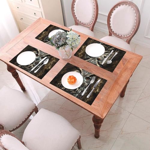 Set de table vinyle hibou isolant thermique et lavable pour table de salle