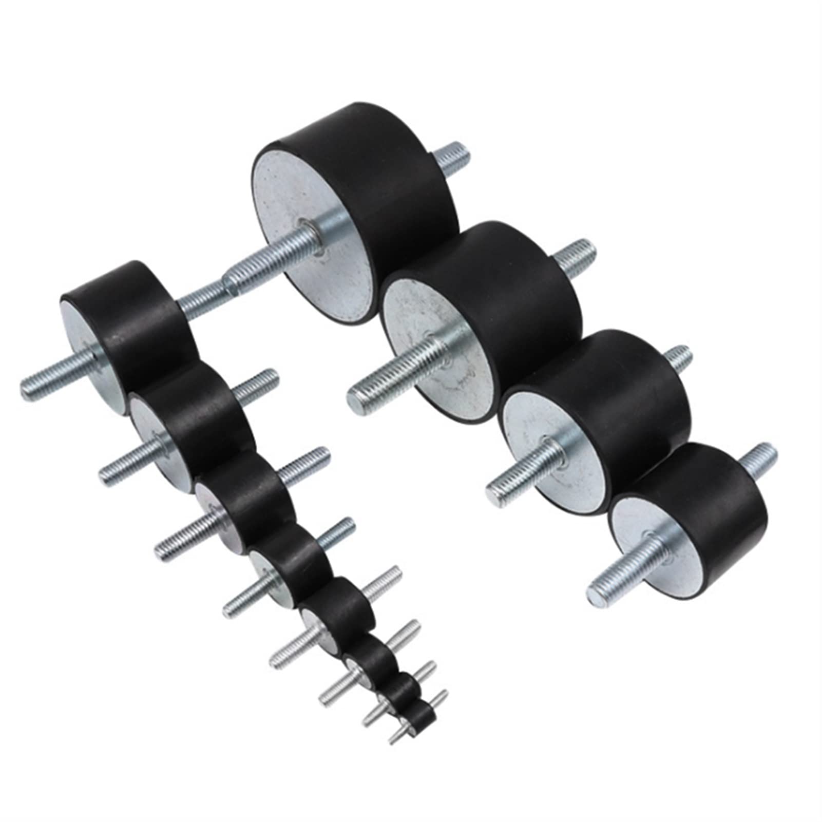 M10 Rubber Studs Shock Absorber Anti-Vibration Isolator Mounts 4 Pack Rubber Cylindrical Vibration Isolation Mount For Air Compressors Garage Pump Car Motor Diesel Engines With 8pcs Non Slip Nuts - View #6