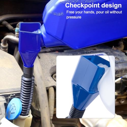 Trichter mit Schlauch,Flexibler Schnelltrichter,Universal Trichter,Flexible Draining Tool Snap,Universal Plastic Funnel,Einfülltrichter Benzin,Retractable Auto Fuel Funnel für Abtropfwerkzeuge