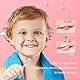 Seago SG-513 Elektrische Schall-Zahnbürste für Kinder von 0 bis 3 Jahren LED Licht Smart Timer Schall Babyzahnbürste Wasserdicht IPX7 Kinderzahnbürste (Schallzahnbürste + 4x Aufsteckbürsten, Rosa)