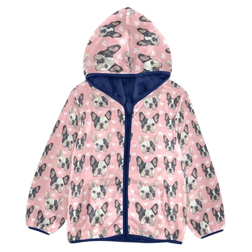 Cute Dog Puppy Heart Boys Fleece Coat,Children's Zip-Up Hoodie Jacket,Baby Warm Fashion Outerwear 3-10T,A113447 - Main Image