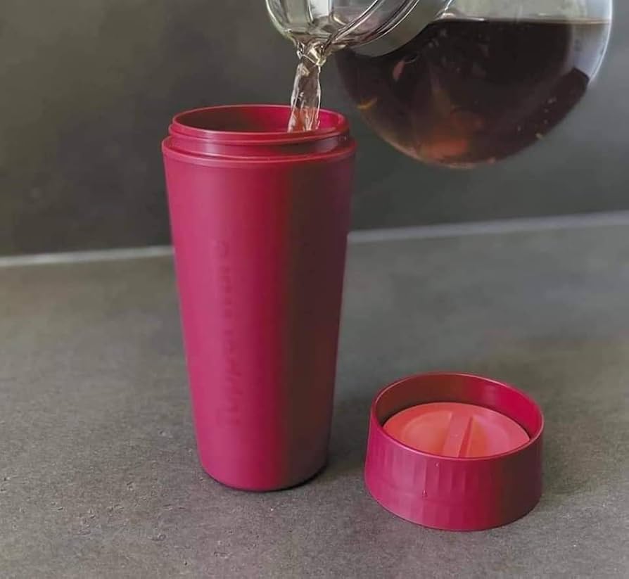 Amazon.com: Tupperware Commuter Mug Travel Cup 16 oz Rhubarb